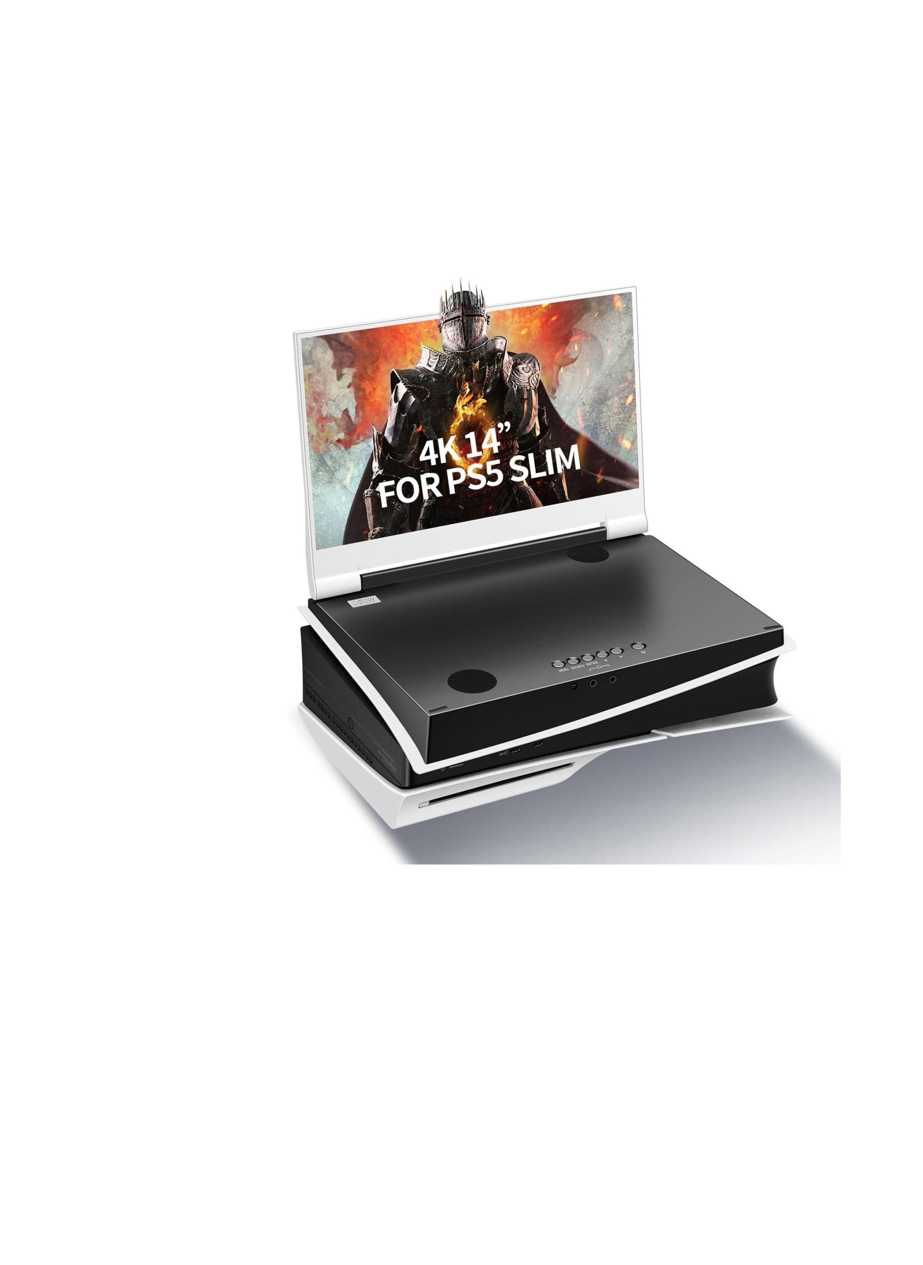 G-STORY 14" Inch IPS 4k 60Hz Portable Monitor Gaming Display Integrated with PS5 Slim(not Included) 3840×2160 with 2 HDMI Ports,FreeSync,Built-in 2 of Multimedia Stereo Speaker