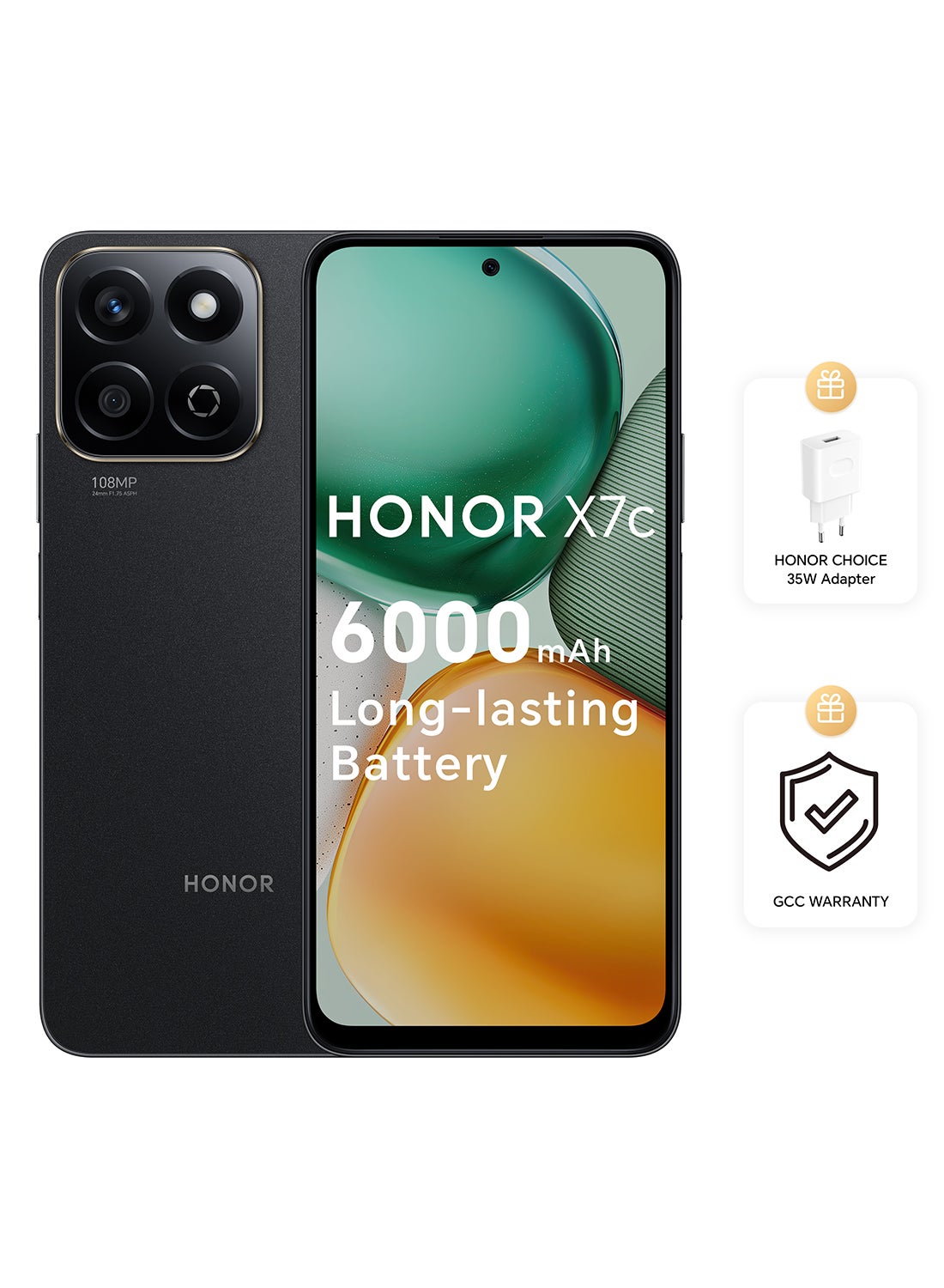 X7c Dual SIM 8GB RAM 256GB Midnight Black 4G With Free Gift - Middle East Version