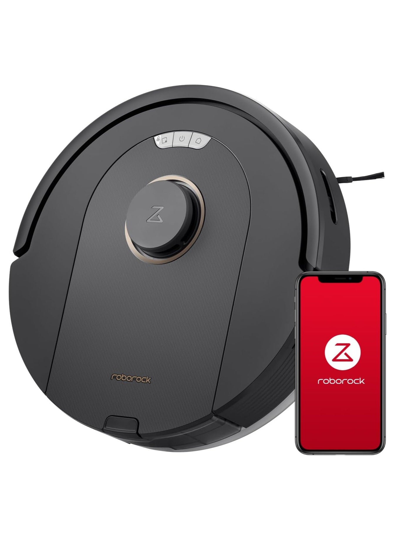 Q5 Pro Robotic Vacuum And Mop Combo, DuoRoller Brush, 5500Pa Suction, LiDAR Navigation, Robotic Vacuum Cleaner With Large Dustbin, 240Min Runtime, Smart No-Go Zone, Perfect For Pet Hair 770 ml 58 W Q50ULE Black