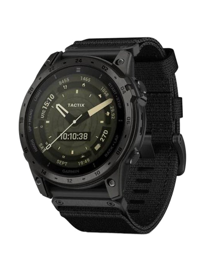 Tactix 7 - 51MM - Up To 31 Days of Battery Life - 1.4"inch Amoled Display, Scratch Resistant, Sapphire Crystal, Heart Rate Monitor, Stress Tracking, Advanced GPS Features, Specific Features Such As Night Vision Compatibility, Stealth Mode and Kill Switch , iOS and Android Compatible Black