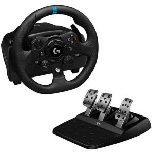 G923 Wireless Racing Wheel And Pedals For Xbox featuring Trueforce Up to 1000 Hz Force Feedback, Responsive Pedal, Dual Clutch Launch Control, And Genuine Leather Wheel Cover