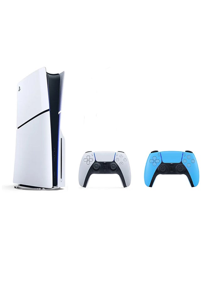 PlayStation 5 Slim Console Disc Version With Extra Blue Controller