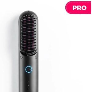 TYMO Porta PRO Cordless Hair Straightener Brush, Dual Power Mode, Black