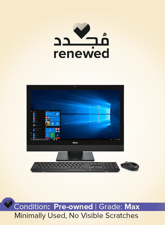 Renewed - All-in-One Desktop OPTIPLEX 7450 AIO With 23-Inch Display,Intel Core i5 Processor/7th Generation/8GB RAM/240GB SSD English Black