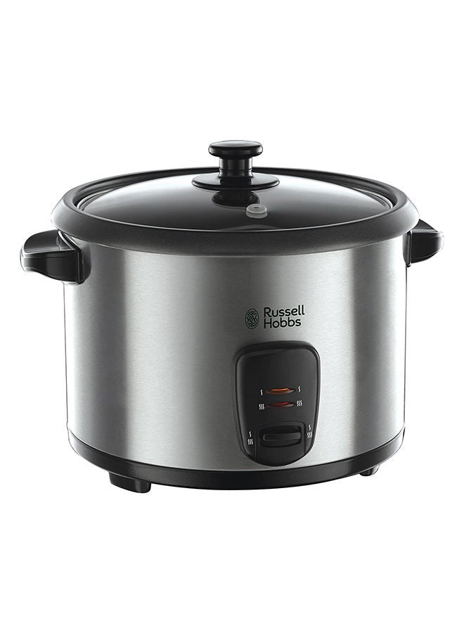 Rice Cooker, 10 Cups Capacity, Keep Warm, Steaming Tray, Stainless Steel 1.8 L 700 W 19750JAS Black/Silver