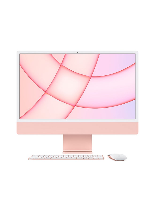 iMac All In One Desktop With 24-Inch Retina 4.5K Display: M1 Chip With 8‑Core CPU And 8‑Core GPU Processer/8GB RAM/256GB SSD/Integrated Graphics English Pink
