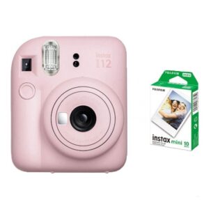 Instax Mini 12 Instant Film Camera With Pack Of 10 Films Blossom Pink