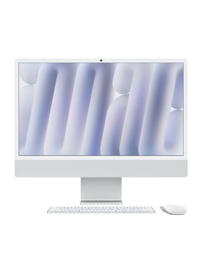24-inch iMac with Retina 4.5K Display, M4 Chip 8-Core CPU 8-Core GPU Processor/16GB RAM/256GB SSD/macOS English Silver