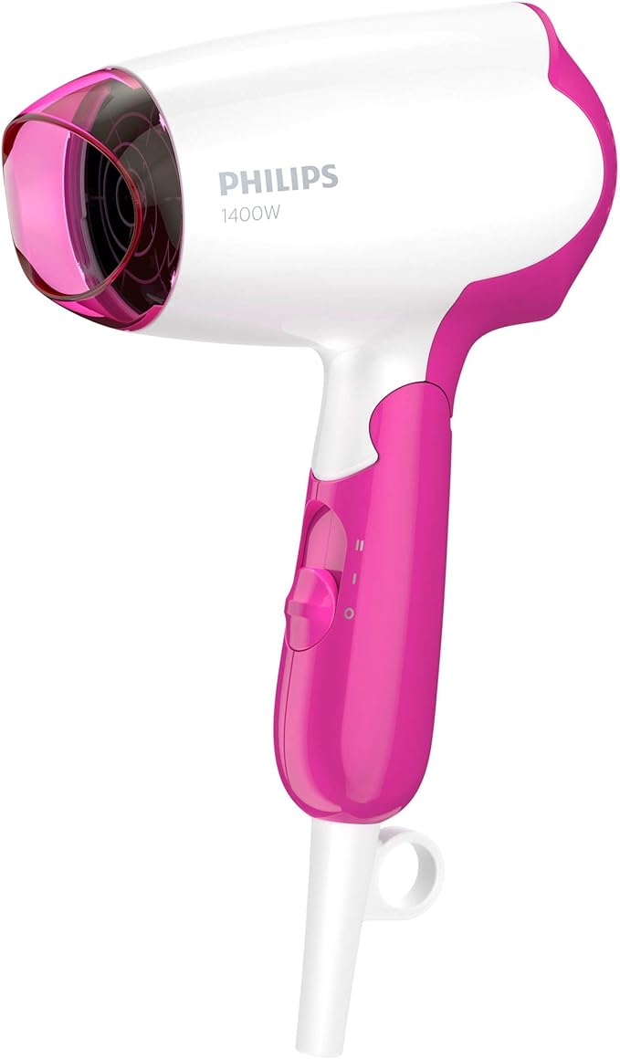 PHILIPS BHD003 Hairdryer DryCare Essential, 1400W, White&PINK