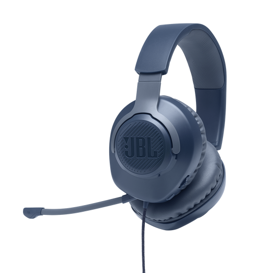 JBL Quantum 100 – Immersive Wired Gaming Headset with JBL Quantum SURROUND & Detachable Boom Mic(Blue)