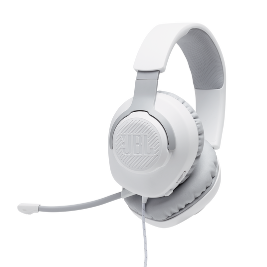 JBL Quantum 100 – Immersive Wired Gaming Headset with JBL Quantum SURROUND & Detachable Boom Mic(White)