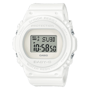 Casio Baby-G BGD-570-7DR Women's Digital Watch – Shock Resistant, 200M Water Resistant, Classic White Retro Style