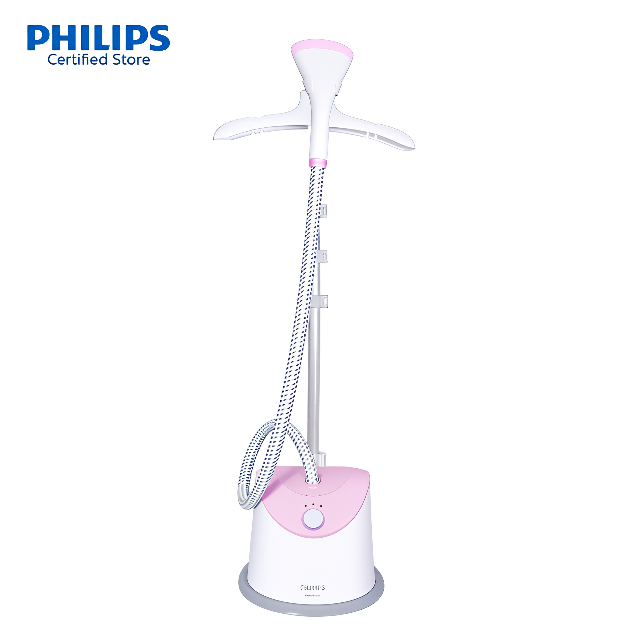 Philips GC484 EasyTouch Garment Steamer – 1800W Power, 1.4L Tank, Fast Wrinkle Removal, Elegant Pink